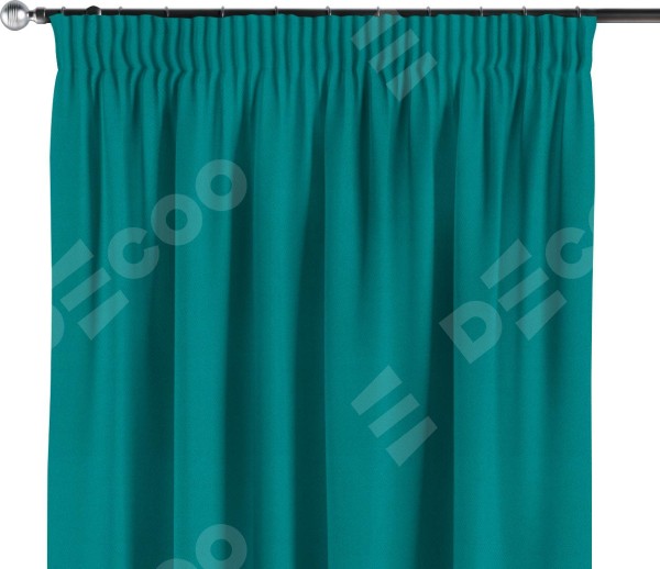 Комплект штор на тесьме «Карандаш» 2 шт, цвет бирюзовый, высота от 100 см