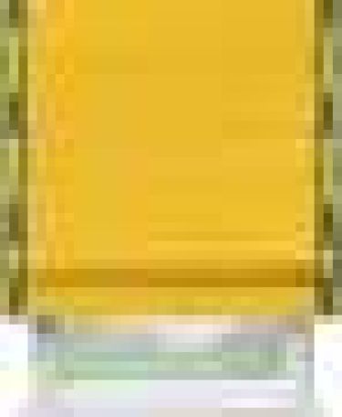 Римская штора «Кортин» для проема, канвас желтый, с кантом Стрим Дуо (люверсы с пояском)