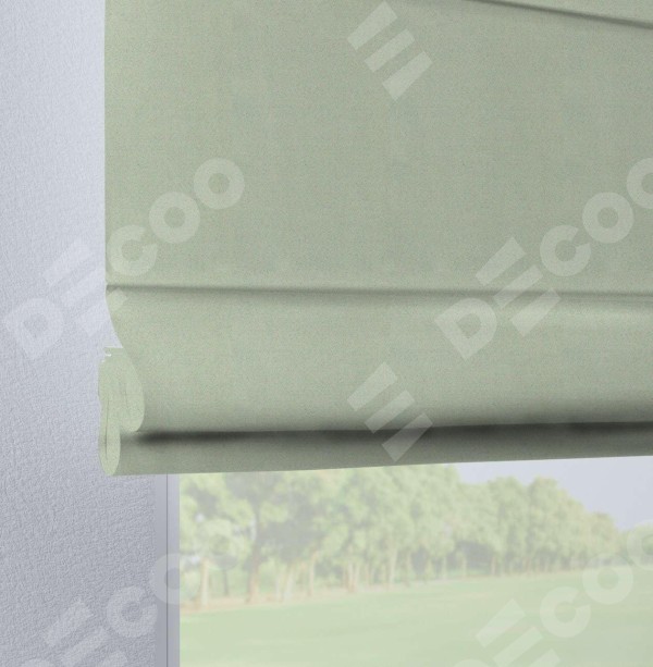 Римская штора на петлях «Кортин», ткань блэкаут однотонный, светло-серый