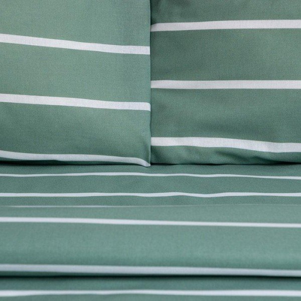 Постельное бельё Этель Дуэт Mint stripes 143х215 см-2шт, 220х240см, 70х70см-2шт, 100% хлопок, поплин