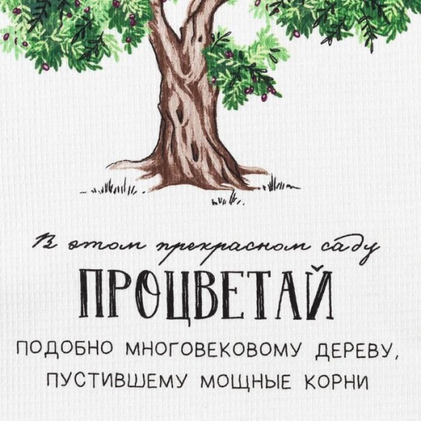 Полотенце кухонное Доляна «Процветай», 35х60 см, 100% хл, 160г/м2